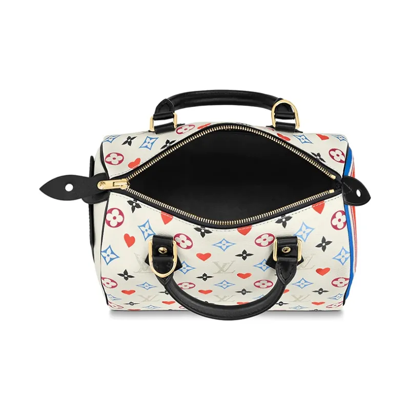 LOUIS VUITTON Speedy Bandouliere 25 Game On White-2