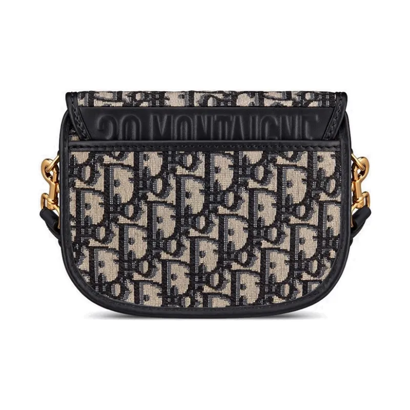DIOR Bobby Fabric Handbag, Shoulder Bag, Crossbody Bag Trumpets Women's Denim Blue-4