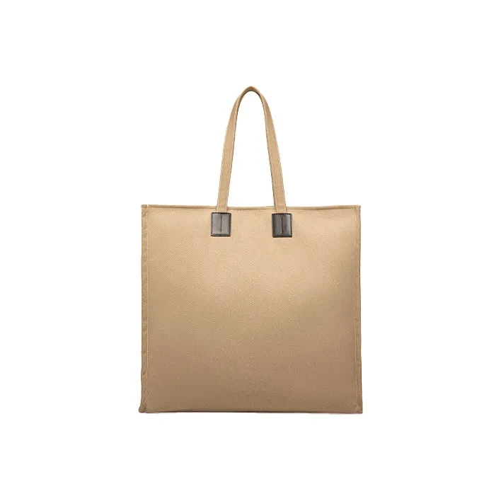 BALLY Crystalia Canvas Tote Bag Shopping Bag Canvas Bag Shoulder Bag Large Size Unisex Sandy Brown-1