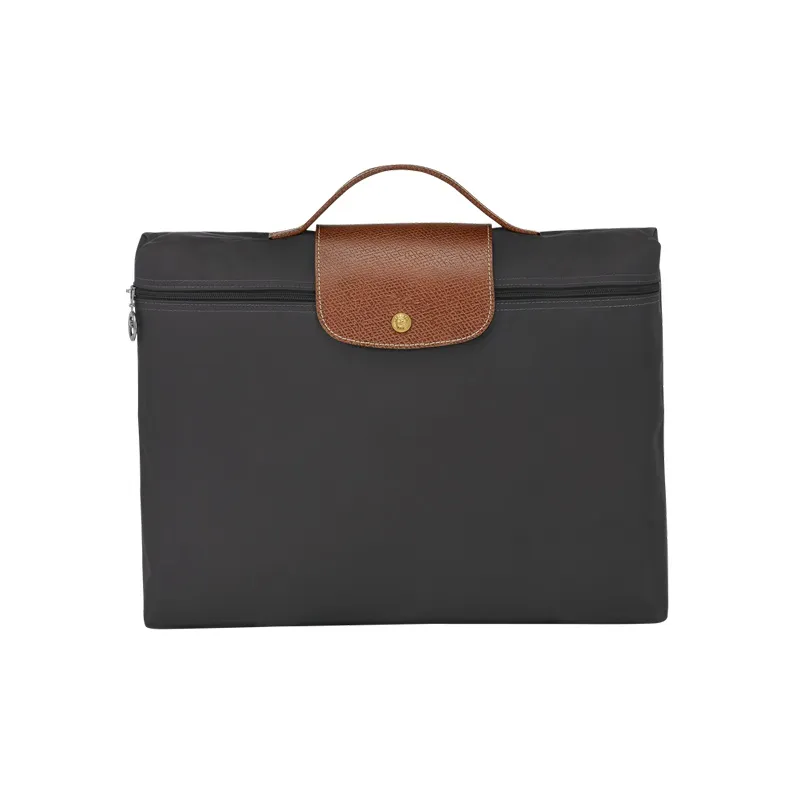 LONGCHAMP Le Pliage Fabric Handbags Briefcases Small Size Unisex Metal Gray-0