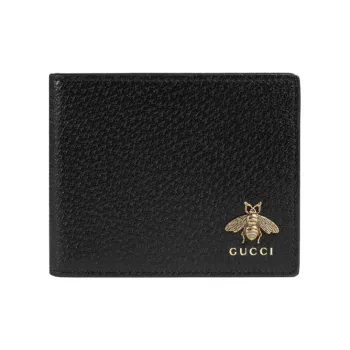 GUCCI Leather Wallet Men's Black