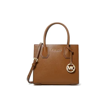 MICHAEL KORS Mercer Cow Leather Trunk Bag Handbag Shoulder Bag Crossbody Bag Women's Warm Brown