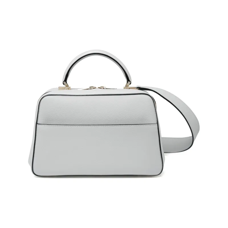 Valextra Serie S Calfskin Shoulder Bag Crossbody Bag Handbag Medium Size Women's Ecru-0