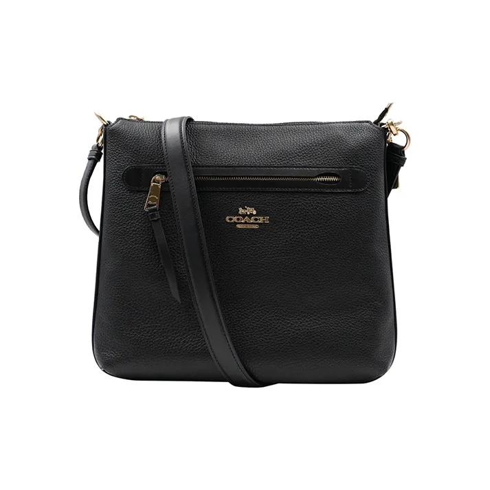 COACH Mae Leather Crossbody Bag Film Bag Shoulder Bag Women's Black-0