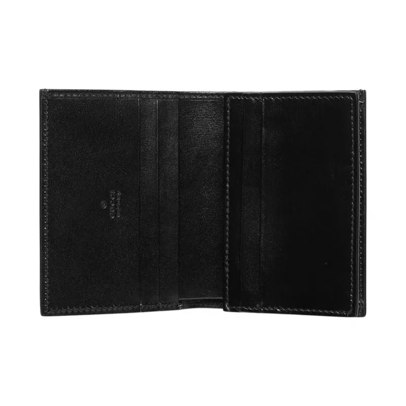 GUCCI Jackie 1961 Leather Clutch Wallets Card Holders Small Size Women's Black White-3