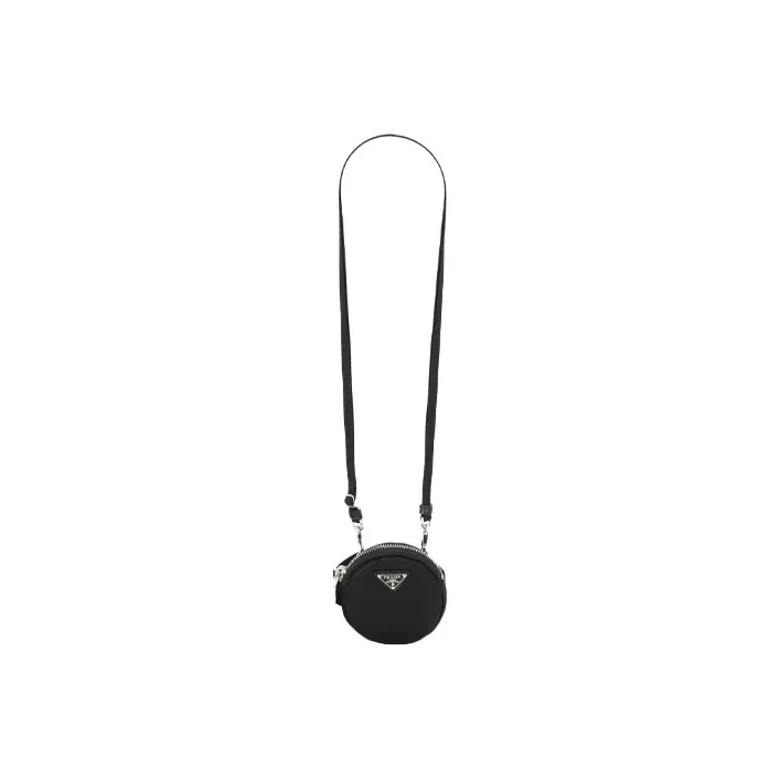 PRADA Nylon Necklace Pouch Shoulder Bag Unisex Black-3