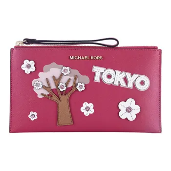 MICHAEL KORS MICHAEL KORS Handbag Collection Illustrations Leather Clutch Women's Pink