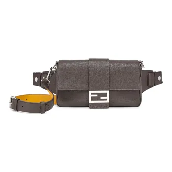 FENDI Baguette Leather Baguette Bag Sling Bag Fanny Pack Shoulder Bag Crossbody Bag Men's Brown