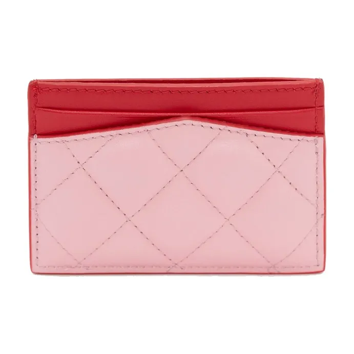 Alexander McQueen Cow Leather Card Holder Women's Light Pink-2