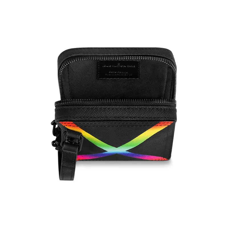 LOUIS VUITTON Danube Messenger Taiga Black/Rainbow-3