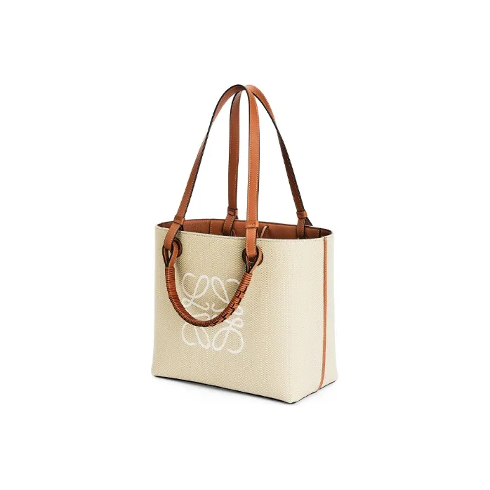 LOEWE Anagram Jacquard Canvas With Leather Canvas Bag, Tote Bag, Shopping Bag, Handbag, Shoulder Bag Women's-1