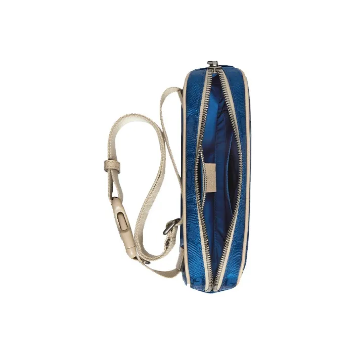 GUCCI Off The Grid Nylon Fabric Sling Bag Fanny Pack Unisex Blue/Beige-6