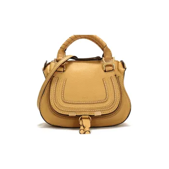 Chloe Cow Leather Handbag, Shoulder Bag, Crossbody Bag Mini Women's Yellow