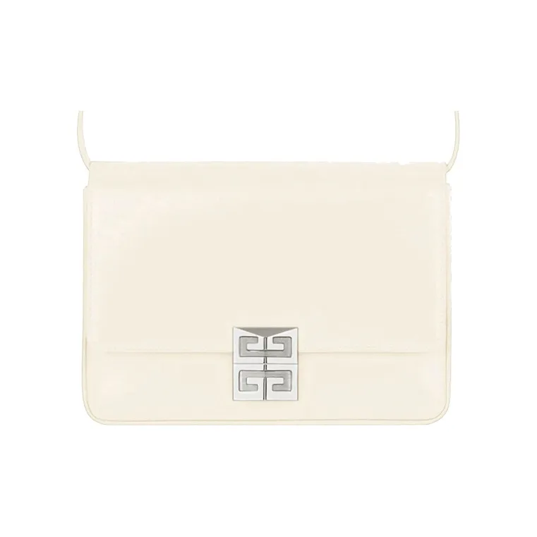 GIVENCHY Cow Leather Shoulder Bag, Crossbody Bag Women's Ivory White-1