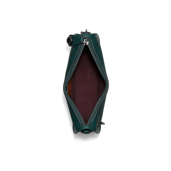 COACH Swinger Leather Shoulder Bag Crossbody Bag Casual Mahjong Bag Women's Jungle Green-2