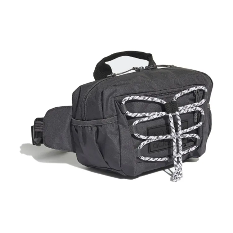 Adidas Polyester Sports Waist Bag Regular Unisex Solid Gray-3