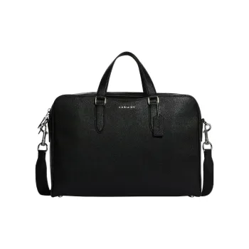 COACH Graham Leather Crossbody Bag Laptop Bag Briefcase Large Size Men's Black