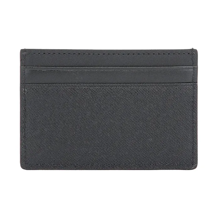 MCM Artificial Leather Coin Purse, Card Holder Mini Unisex Black-2