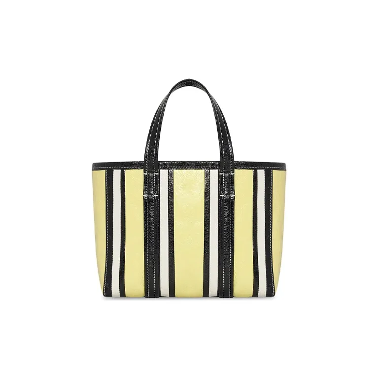 Balenciaga Barbes Lambskin Tote Bag Shopping Bag Handbag Shoulder Bag Crossbody Bag Small Size Women's Black/Yellow-1