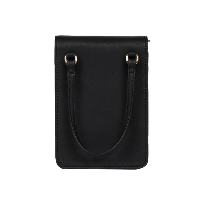 VERSACE Polyurethane Shoulder Bag Crossbody Bag Women's Black-4