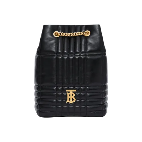 Burberry Lambskin Storage Bag Handheld Backpack Medium Size Women's Black