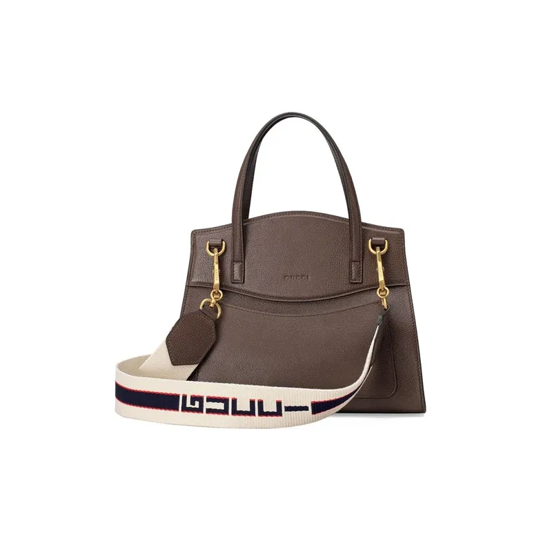 GUCCI Leather Shoulder Bag, Crossbody Bag, Handbag Medium Size Women's Coffee-1