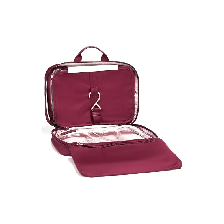 TUMI Voyageur Nylon Makeup Bag Women's Berry-2