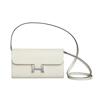 HERMES Constance To Go Epsom Leather Wallet, Handheld Shoulder Bag, Crossbody Bag Women's 10 Craie Milkshake White