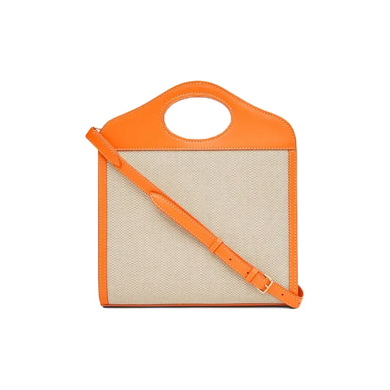 Burberry Pocket Bag Cotton Handbag Crossbody Bag Shoulder Bag Mini Women's Orange-1