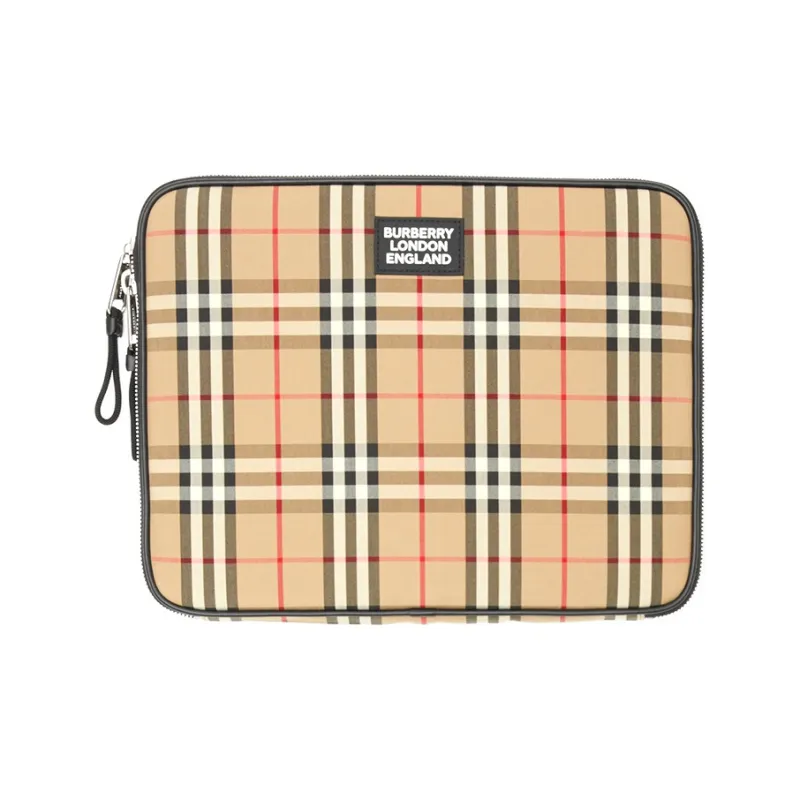 Burberry Archive Vintage Check Laptop Case 'Cream'-0