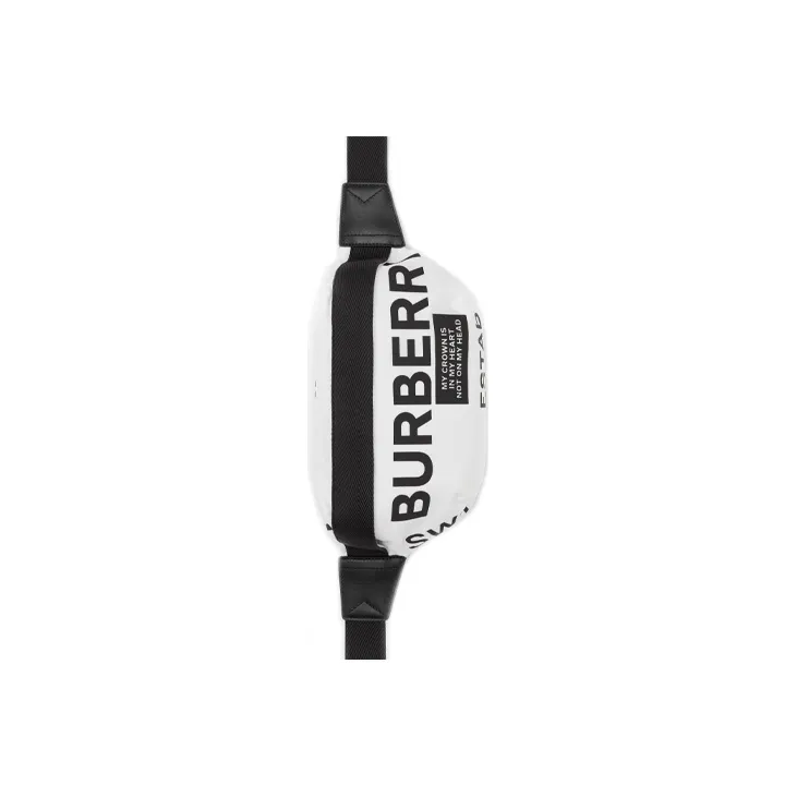 Burberry Bum Bag Logo Print Medium White-3