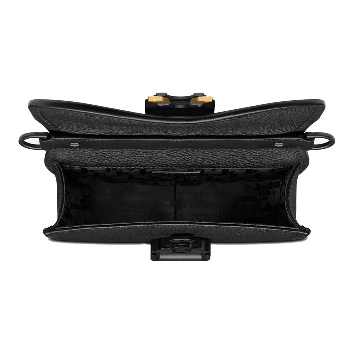 DIOR Grained Calfskin Messenger Bag, Shoulder Bag, Crossbody Bag Men's Black-5