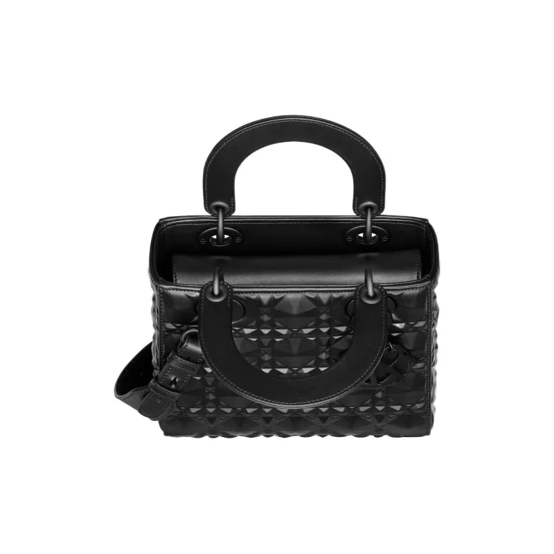 DIOR Lady DiorMy ABCDior Cow Leather Dior Bag Shoulder Bag Crossbody Bag Handbag Small Size Women's Black-3