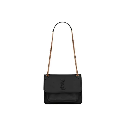 SAINT LAURENT Quilting Lambskin Hobo Bag Chain Bag Shoulder Bag Crossbody Bag Mini Women's Black