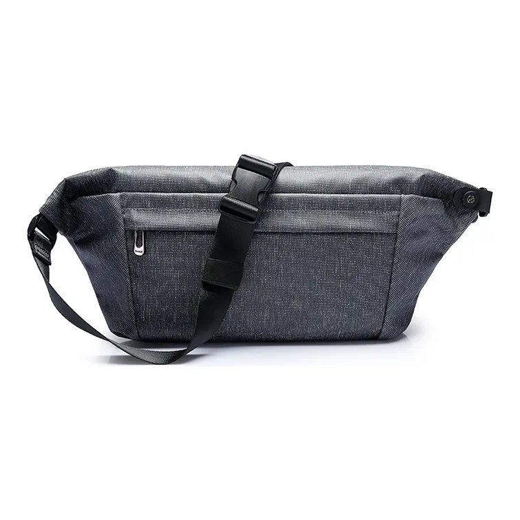 BANGE Oxford Sling Bag Messenger Bag Laptop Bag Shoulder Bag Crossbody Bag Regular Unisex Black/Gray-5