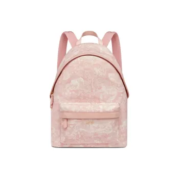 DIOR Cotton Canvas Backpack Kids' Light Pink