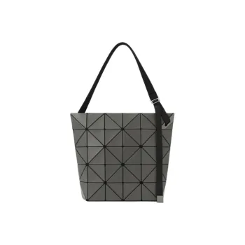 ISSEY MIYAKE Polyester Bucket Bag Handbag Shoulder Bag Women's Charcoal Gray