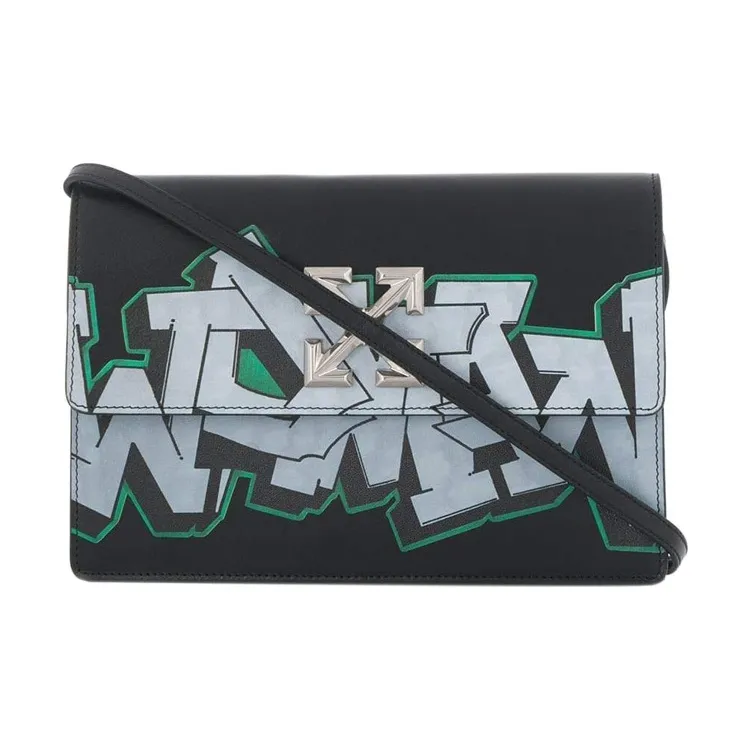 OFF-WHITE Leather Crossbody Bag Shoulder Bag Regular Women's Black-0
