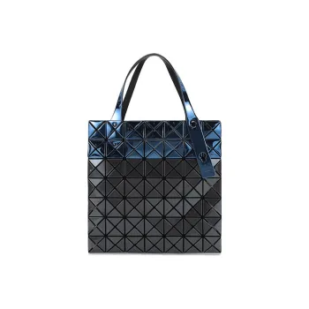ISSEY MIYAKE Platinum PVC Tote Bag, Shopping Bag, Handbag, Shoulder Bag Regular Women's Metal Blue Gray