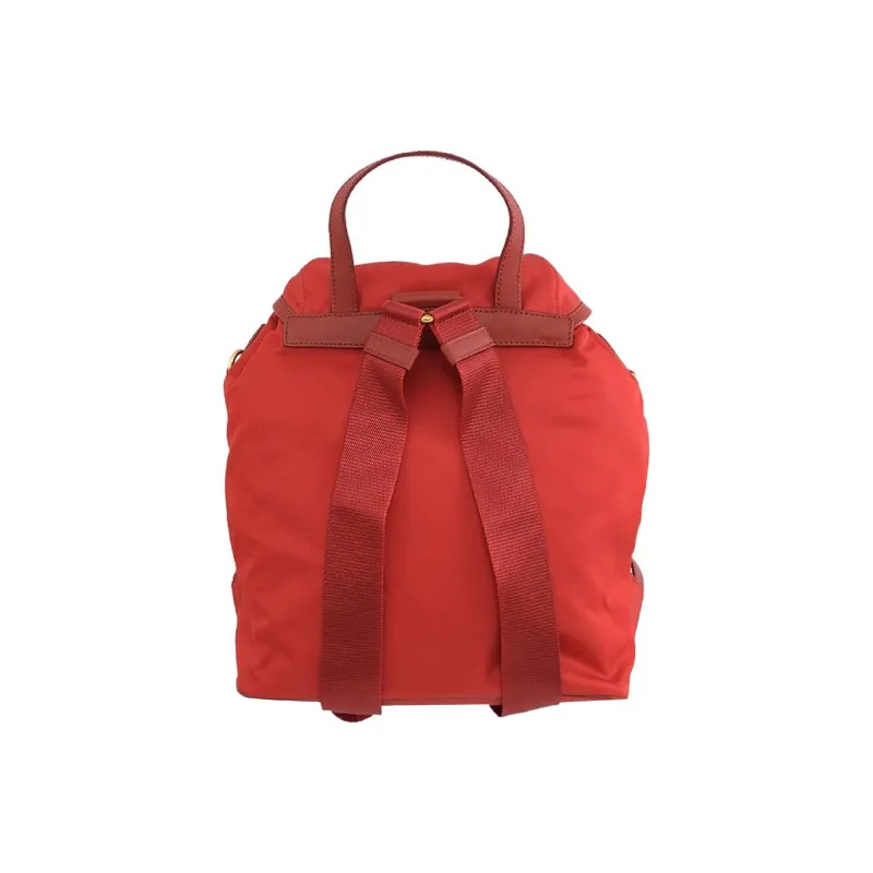PRADA Cow Leather Parachute Backpack Women's Red-2