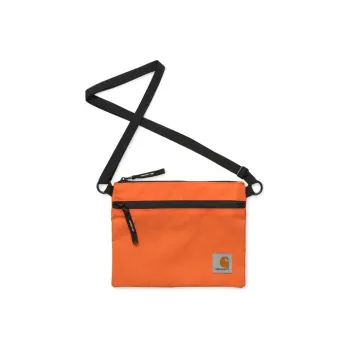 Carhartt WIP Nylon Fabric One Shoulder Crossbody Coin Purses Unisex Orange