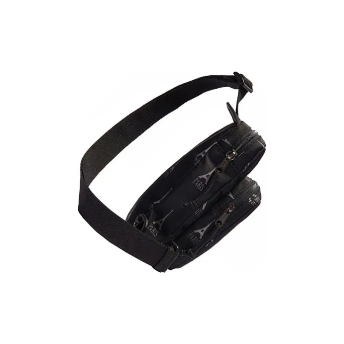 Balenciaga Nylon Fabric Sling Bag Men's Black-3