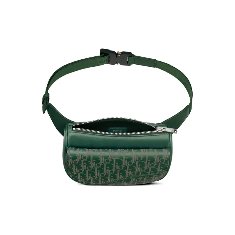 DIOR Saddle Cow Leather Fanny Pack Men's Green-2