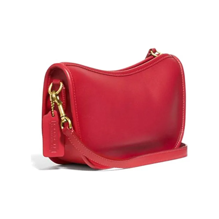 COACH Swinger Cow Leather Crossbody Handbags Small Size Women's Red-1