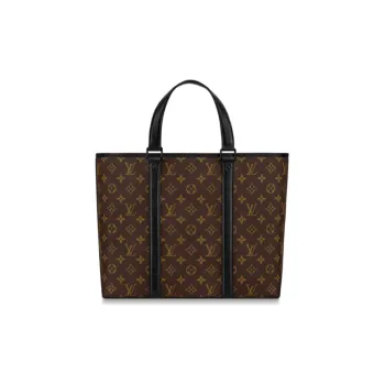 LOUIS VUITTON Cow Leather Tote Bag, Shopping Bag, Briefcase, Handbag, Shoulder Bag Small Size Unisex Dark Brown
