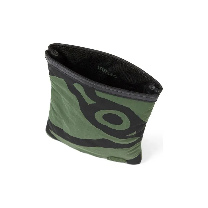 KENZO Cell Phone Pouch Earphone Case Shoulder Bag Crossbody Bag Men's Dark Khaki Green-2
