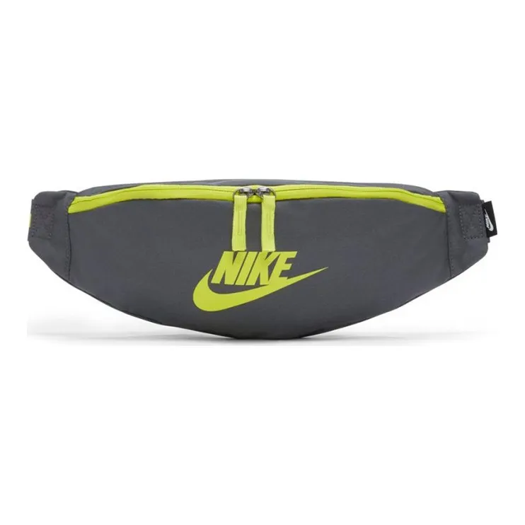 Nike Heritage Polyester Sling Bag Fanny Pack Regular Unisex Gray Yellow Green-0