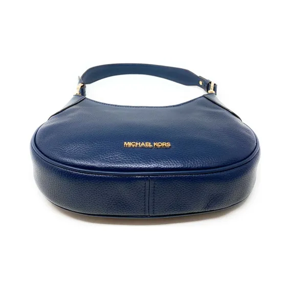 MICHAEL KORS MICHAEL KORS Luggage Collection Leather Crescent Bag Shoulder Bag HOBO Crossbody Bag Women's Blue-4