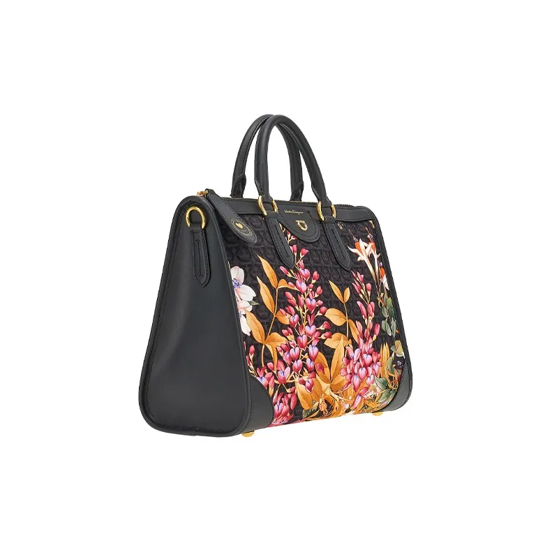 FERRAGAMO Cow Leather Handbag Medium Size Women's Multicolor-1