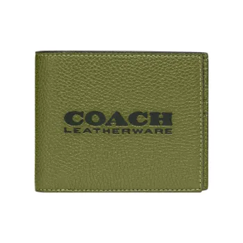 COACH 3 IN 1 Wallet Leather Wallet Men's Olive Green